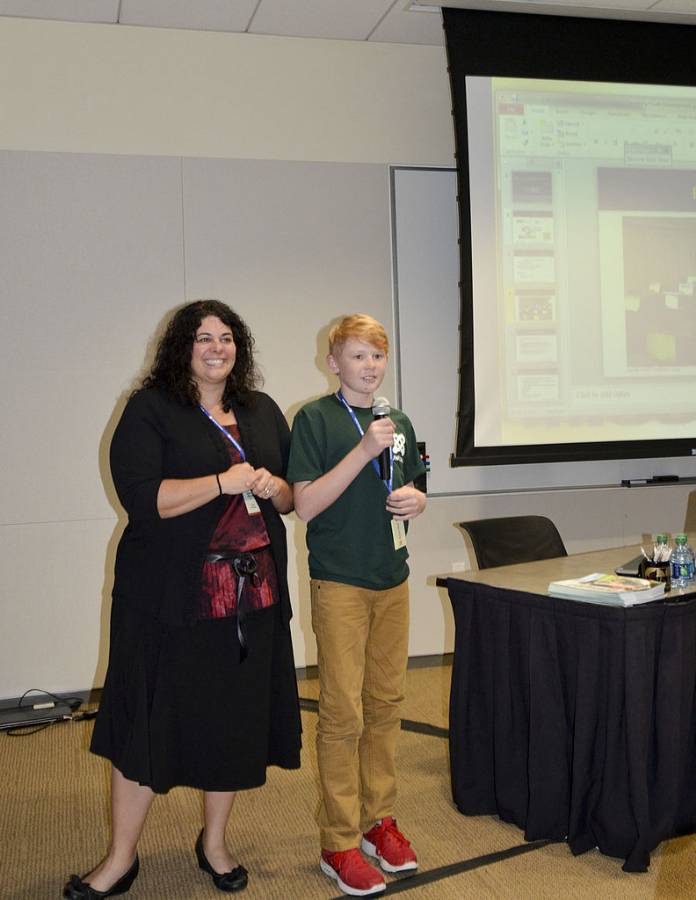Cade and Amy gave a presentation about students learning Joomla. CNP is a proud sponsor of this program.