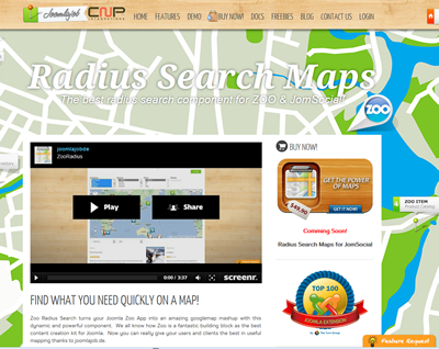 ZOO Radius Search-screen